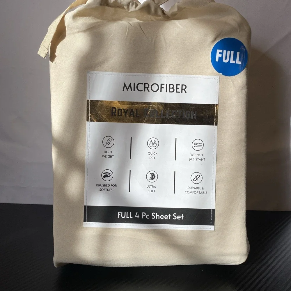 Royal Collection  Microfiber Full‎ Sheet 4 Piece Set